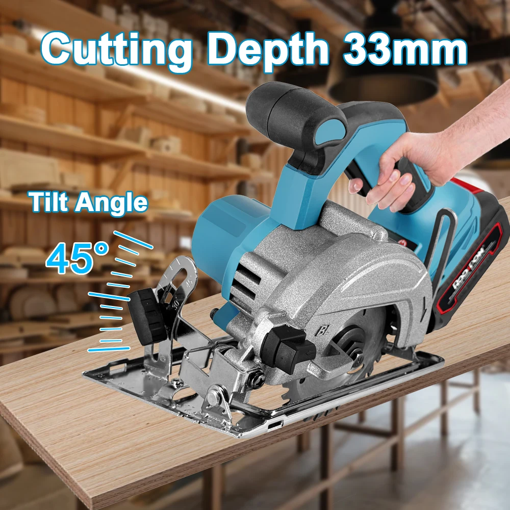 5 بوصة منشار دائري كهربائي بدون فرش 125 مللي متر منشار قطع النجارة اللاسلكي منشار متعدد الوظائف لدبوس بطارية ماكيتا (بدون بطارية)