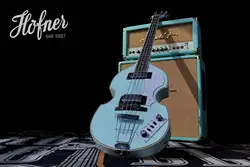 professional new hofner sky blue electric bass guitar 4 string hofner hollow bass