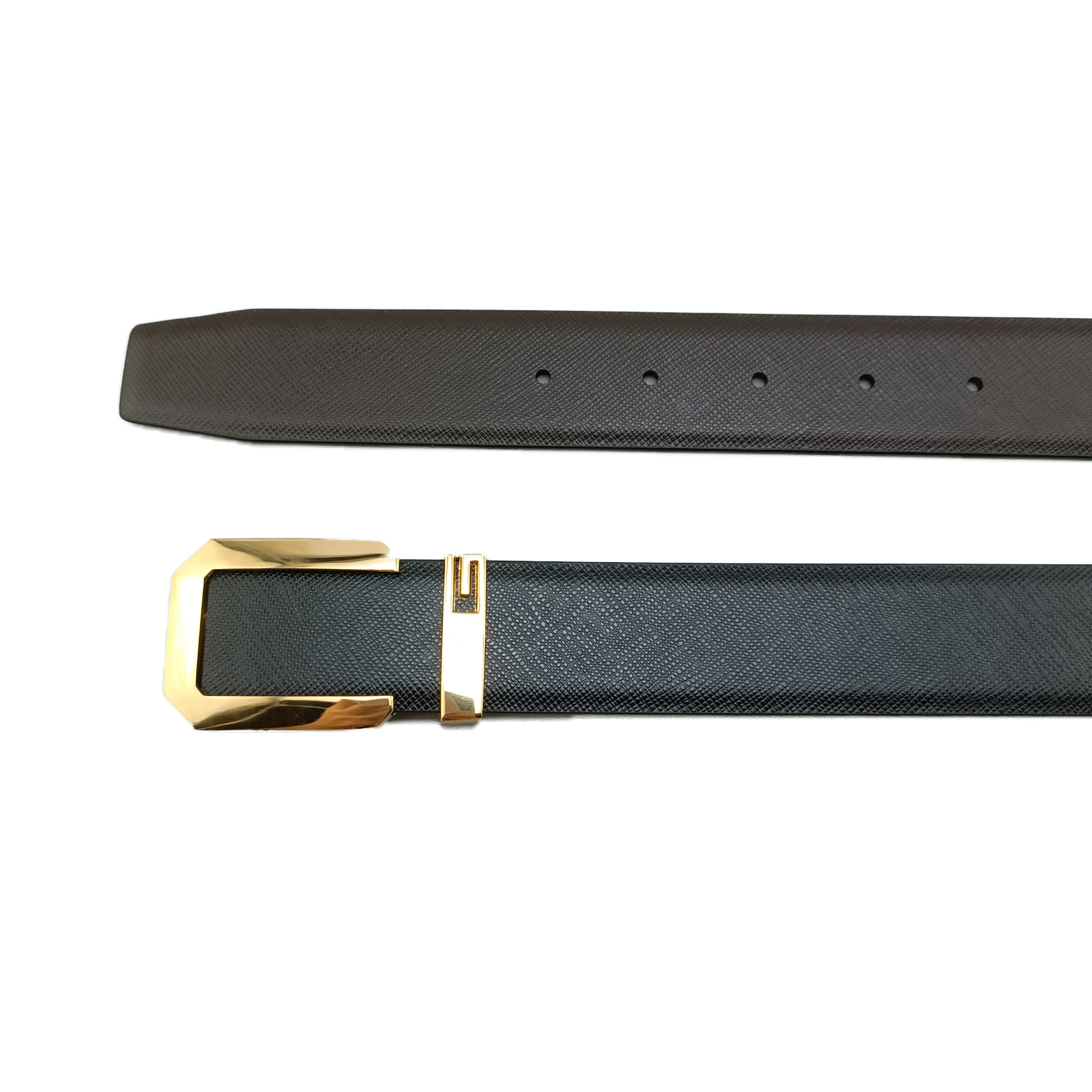

Men's Luxury High end Customized Belt Buckle 3.4cm New Boys' Belt High Quality Cowhide Double sided Use Free of Postage
