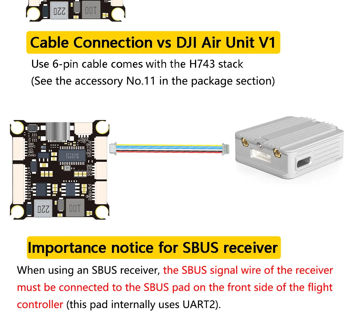 DAKEFPV H743 12S 120A Stack INAV Betaflight Ardupilot H743 FC Flugsteuerung FPV Stack für 13 15 18 Zoll FPV Drohnenrahmen – Detail 17