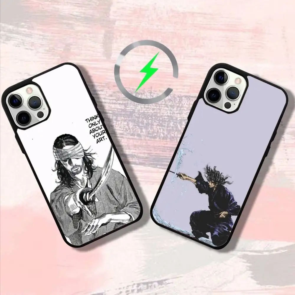 

Miyamotos M-Musashi Phone Case For iPhone 16,15,14,13,12,11,Pro,Max,Plus,Mini,SE4,E Magnetic Magsafe Wireless Charging
