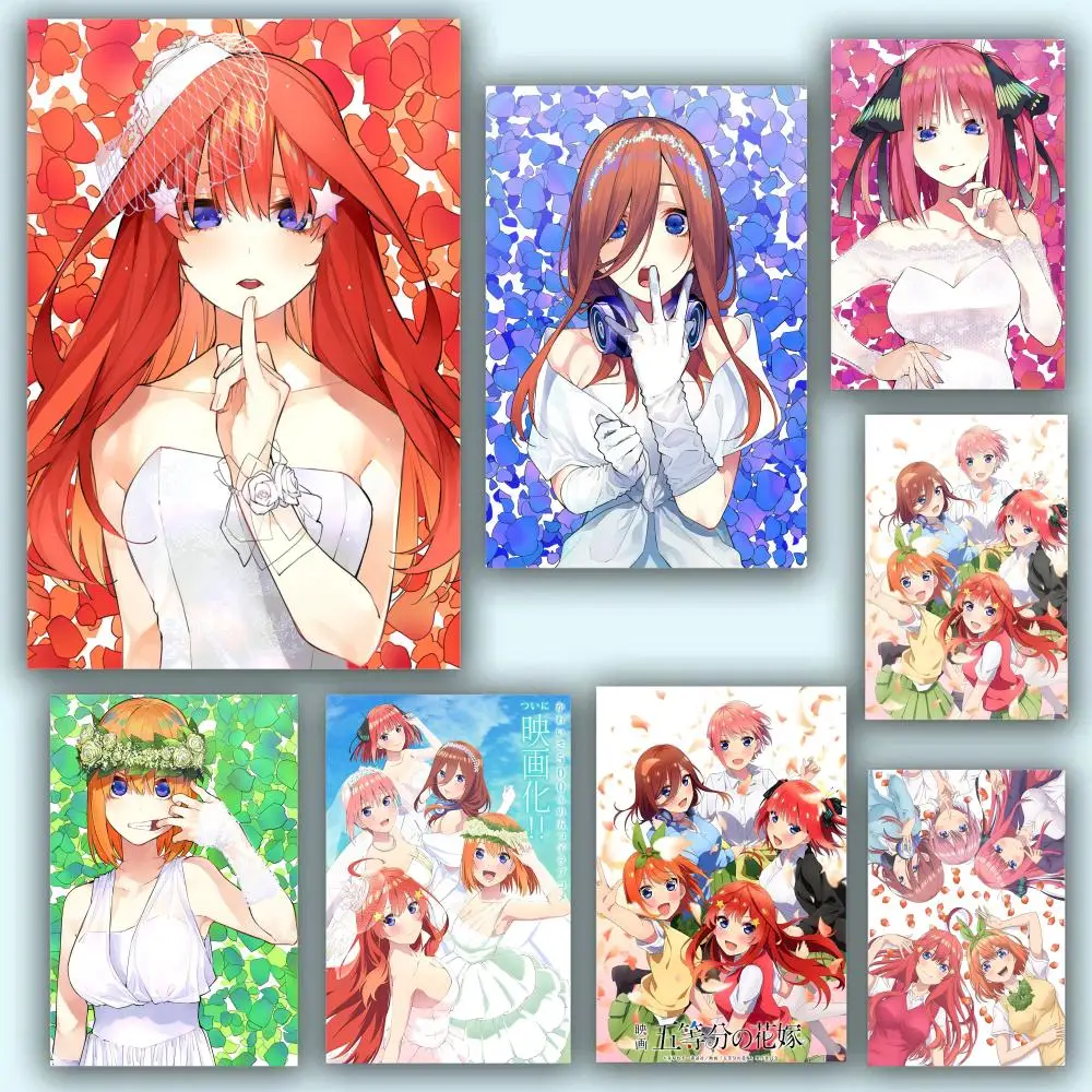 Anime Q-Quintessential Quintuplets Poster HD Anime Hot Theme Singer/OST/Movie-Waterproof Self-Stick Home Decor