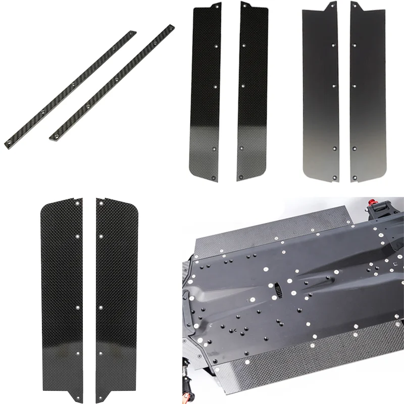 Carbon Fiber Side Skirt Set Upgrade Parts for 1/7 ARRMA FELONY INFRACTION 6S LIMITLESS F1 V2 Car Truck ARA320509