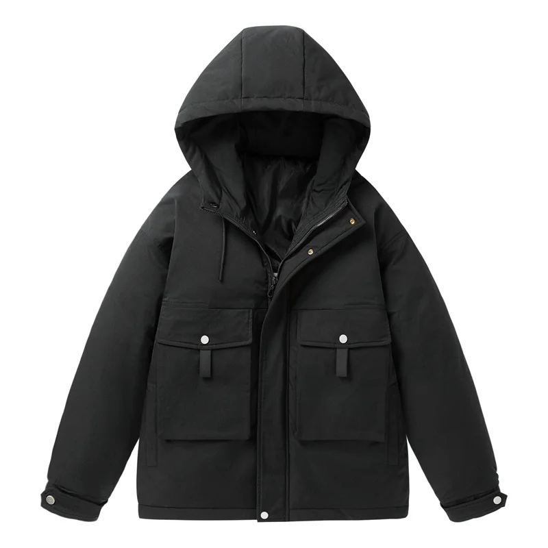 

Winter Men's Cotton Coat Hooded Jacket Warm Overcoat Men Outwear Windproof Thick Hooded Warm Cargo Parkas Casaco Masculino