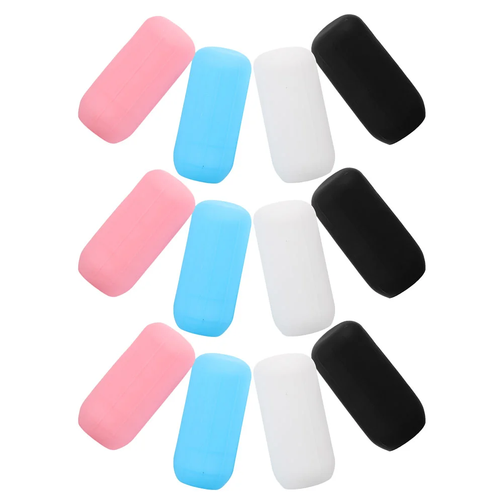 12 Pcs Leak-proof Bottle Sleeve Lotion Travel Container Bottles Covers Elastic Sleeves for Cap