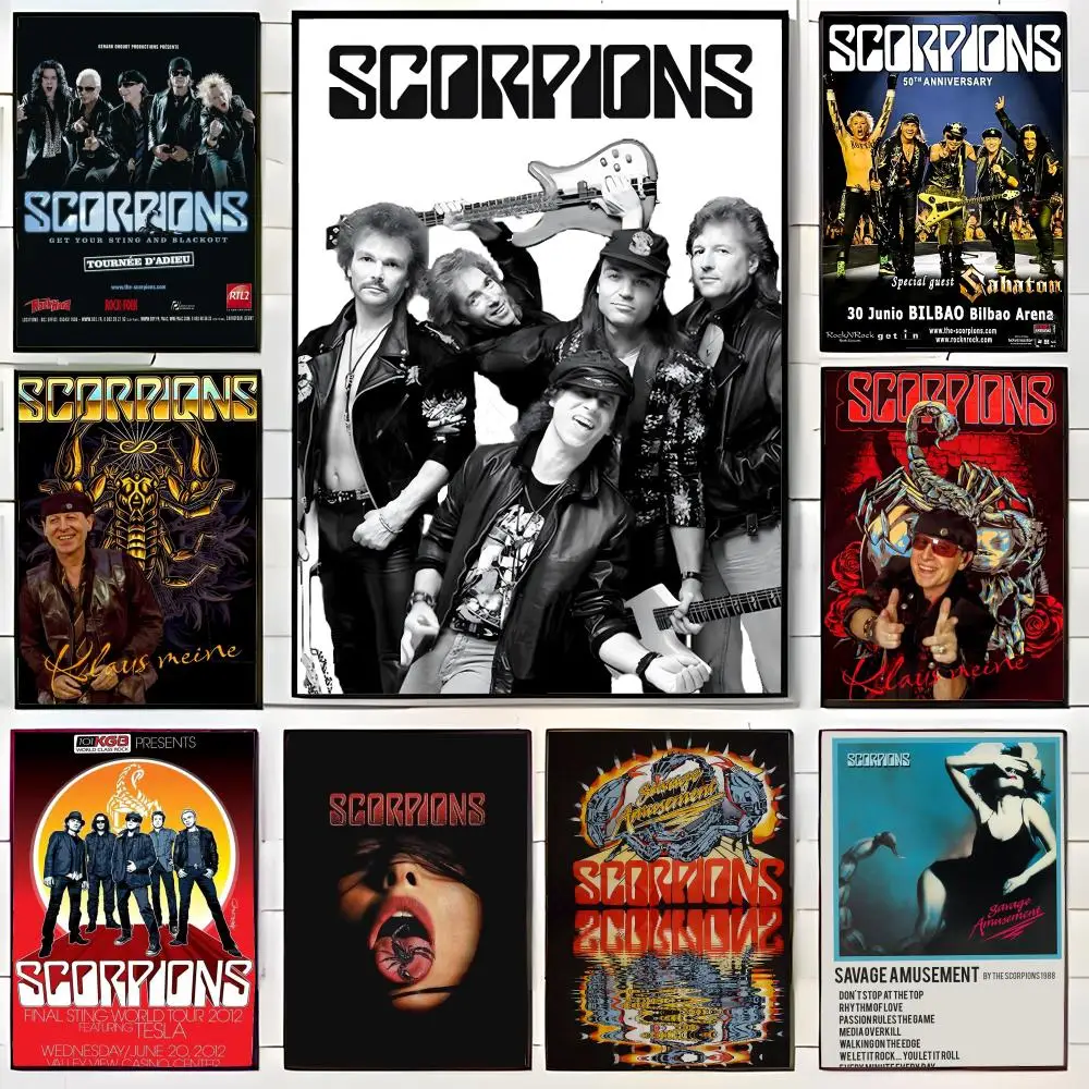 Hard Rock S-Scorpions Band Heavy Metal Poster, Wandkunstdruck, Poster, dekoratives Wandbild, Heimdekoration, Geschenk, ungerahmt