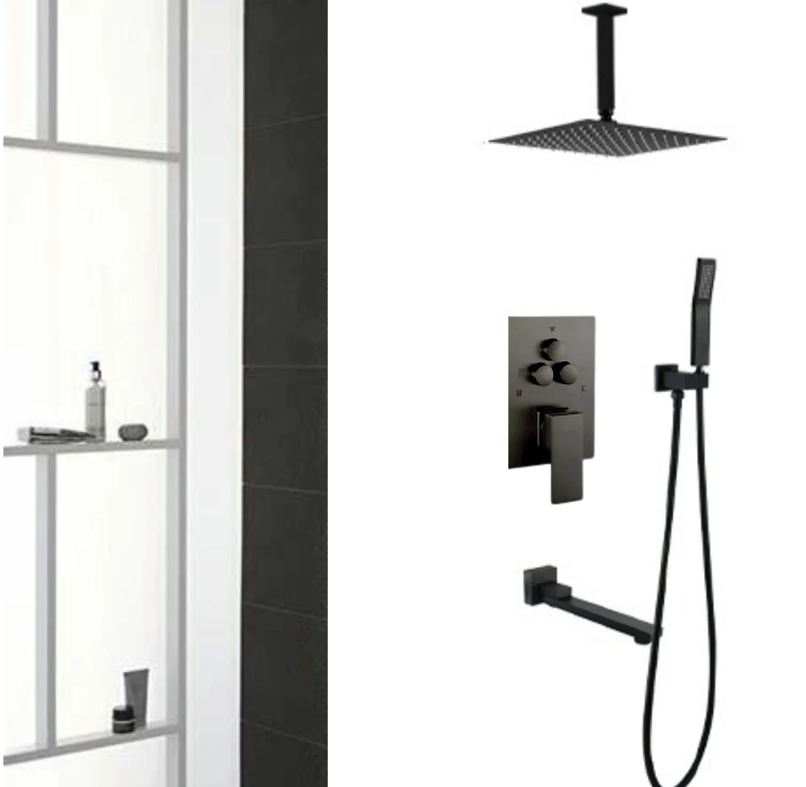 الاستحمام التجاري والمنزلي بأزرار نحاسية مخفية