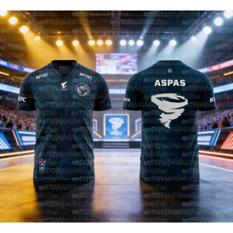 

2026 E Sports Competition Leviatan Jersey Fans Summer 3D Print V-neck Breathable Sportswear Men Kis Casual T-shirt Man Tos Tee