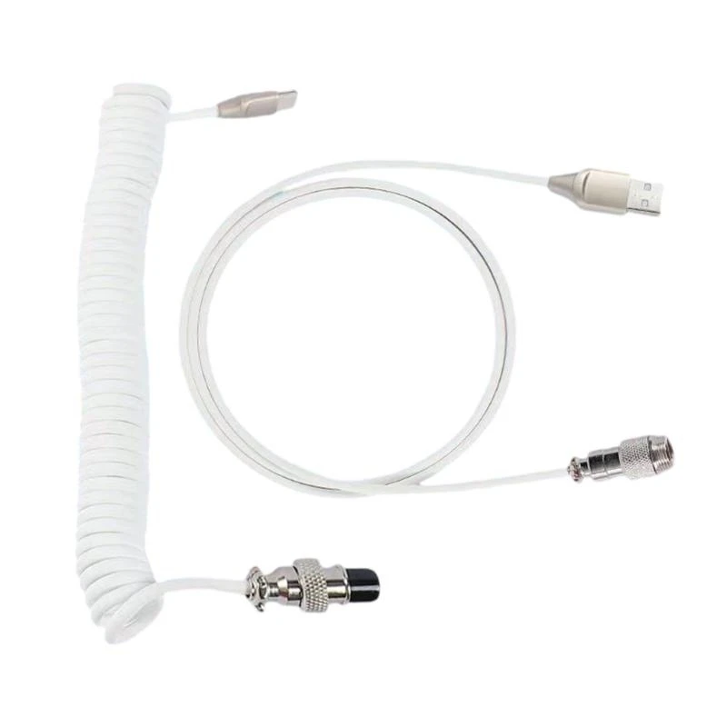 Mechanical Keyboards Coiled Cable Wire Type C USB Port Aviators Coiling Cable Desktop Computer Gaming Keyboards Accessories