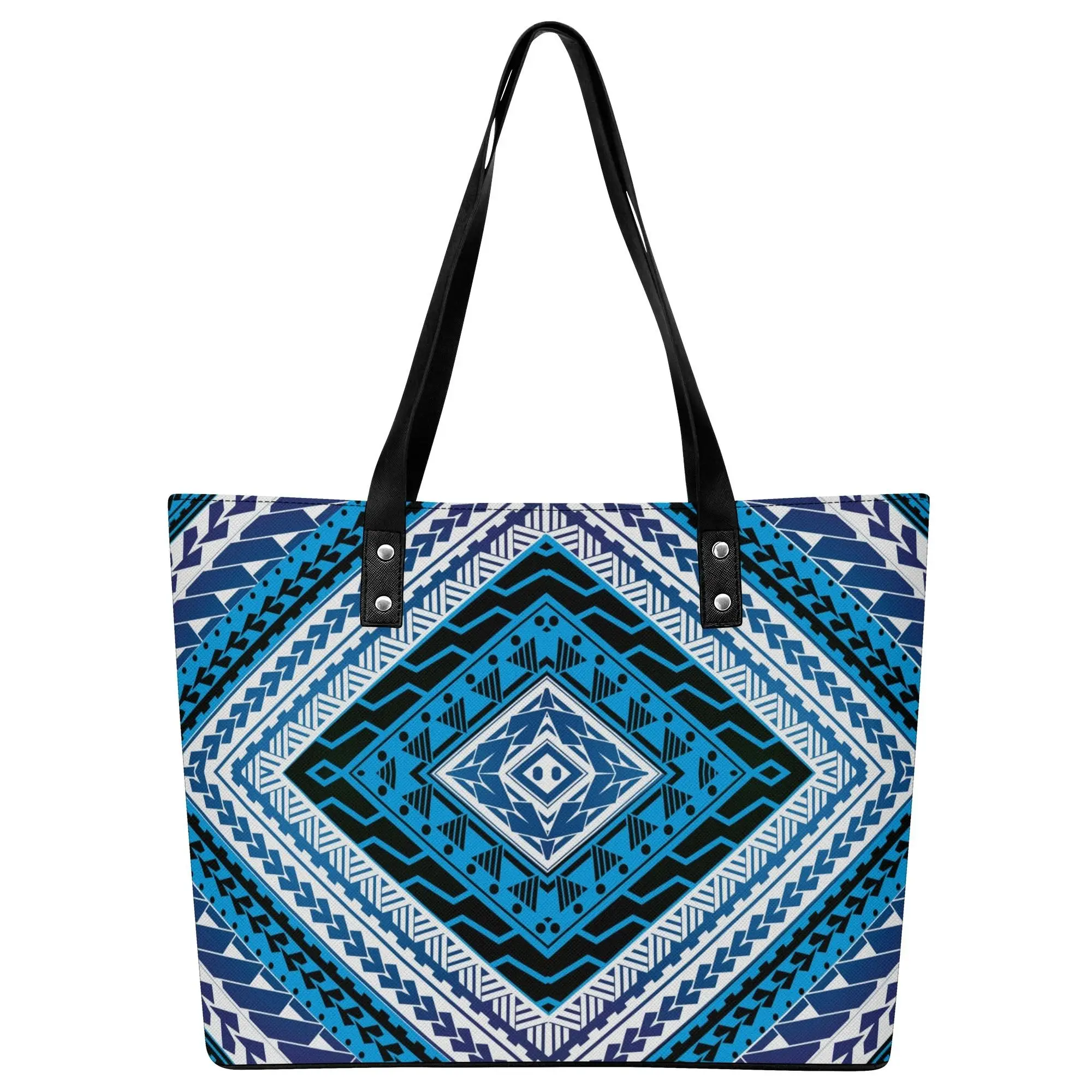 

Custom Large Capacity Classic Travel Design Samoan Tribal Casual Print Polynesian Print Reusable Luxury Fashion Women's Shoulder