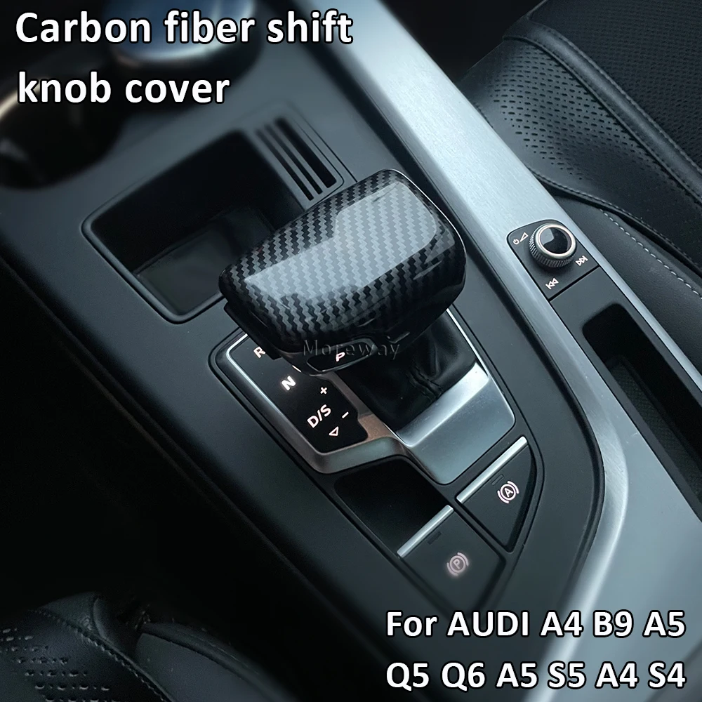 

Carbon Fiber Dipping Shift Knob Cap Gear Stick Cover Shifter Lever head for AUDI A4 B9 A5 Q5 Q6 S5 S4 RS5 Modify Accessories