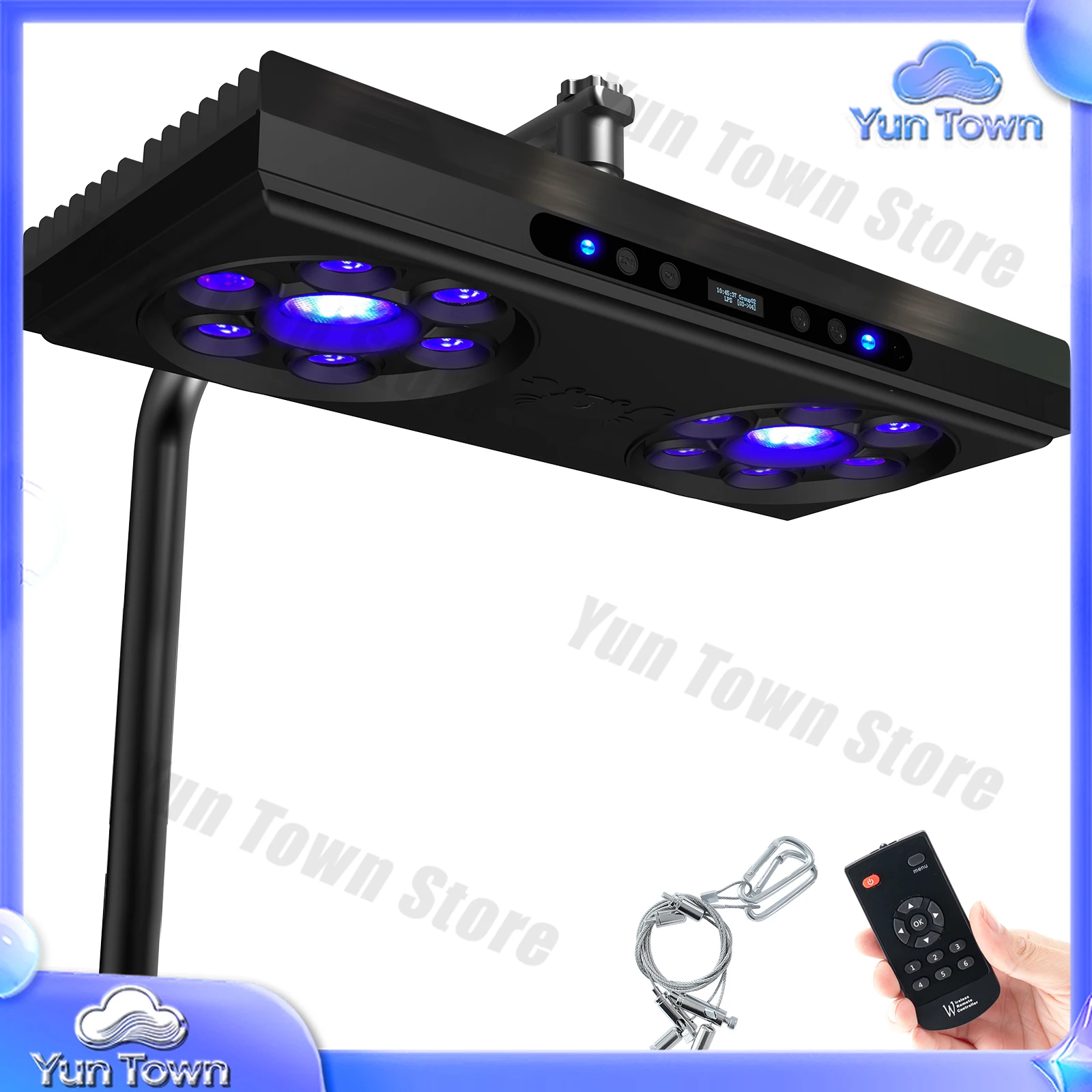 New Arrival AquaSun 140w Full Spectrum Led Aquarium Lamp for Saltwater Coral Reef Light