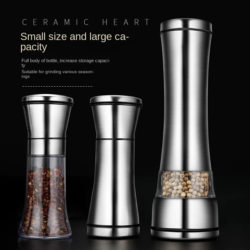 

Pepper grinder manual glass ground black pepper powder machine pepper salt coffee seasoning bottle salt and pepper grinder