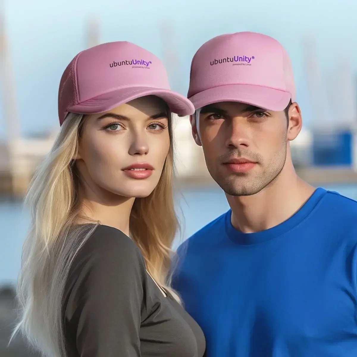 لينكس أوبونتو Unity شبكة قبعات البيسبول Snapback قبعات مماشية للموضة تنفس عادية Casquette في الهواء الطلق للرجال والنساء