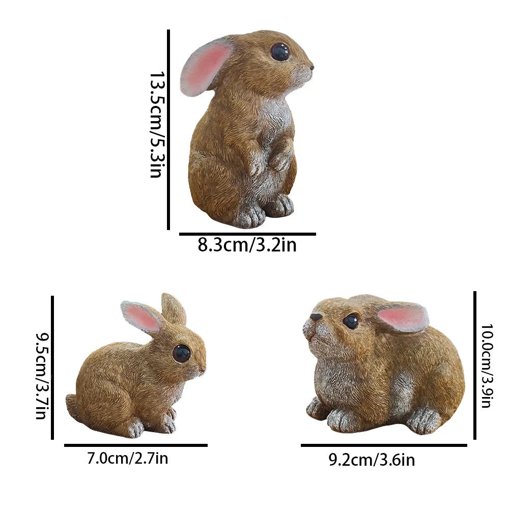 재미있는 정원 동물 조각, 토끼, 양, 오리 조각, 정원 잔디 동물 장식 조각