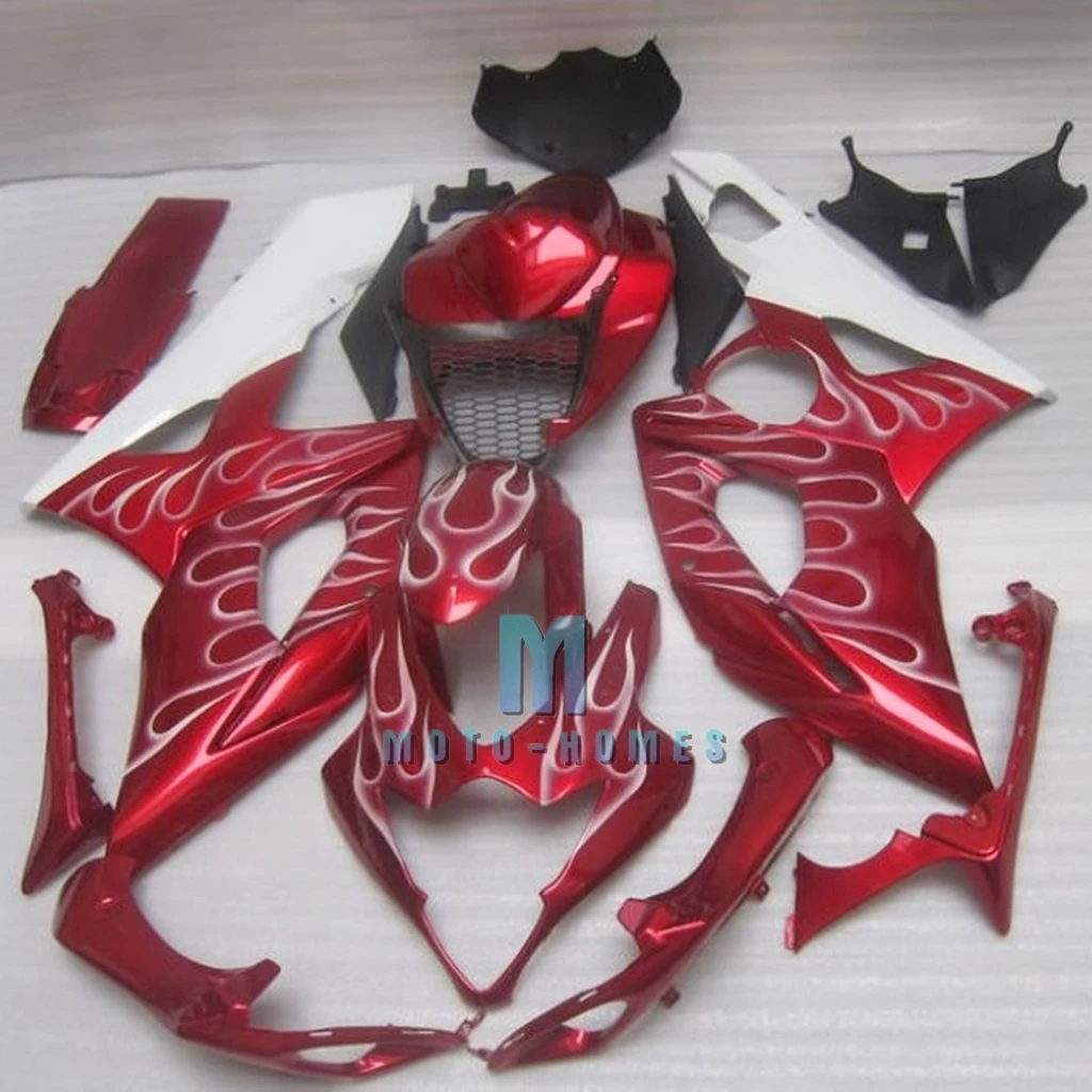 Motorcycle Fairing Kits for SUZUKI K5 GSXR1000 05 06 GSXR 1000 2005 2006 100% Fit Injecion Road Racing ZXMT White Flames