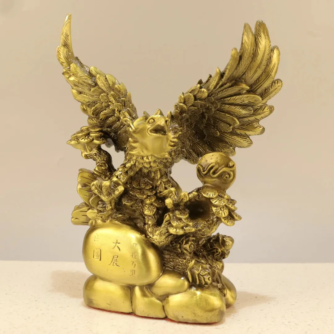 Brass Eagle Statue realize ones ambition Eagle spreading its wings Amass wealth