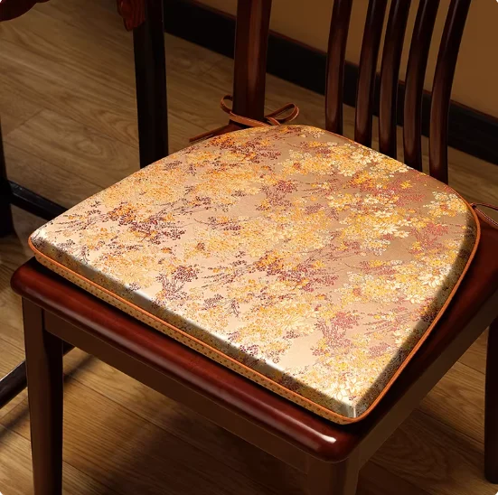 Chinese-style Embroidery Chair Cushions, Seat Cushions, Dining Table Cushions Horseshoe-shaped Seat Cushion
