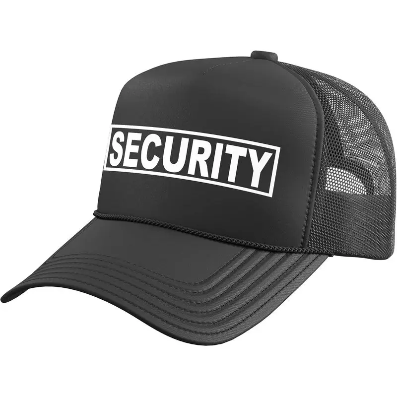 Security Trucker Hat With Adjustable Mesh Back