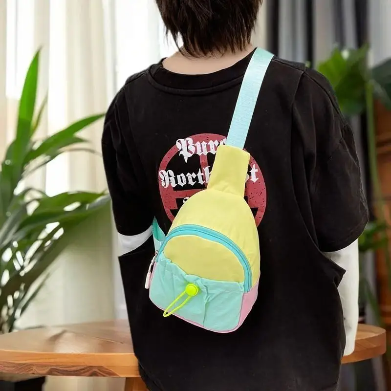 어린이를위한 가슴 가방 작은 소년 놀이 여행 컬렉션 간단한 캐주얼 어깨 크로스 바디 가방 소년과 소녀 동전 지갑 배낭