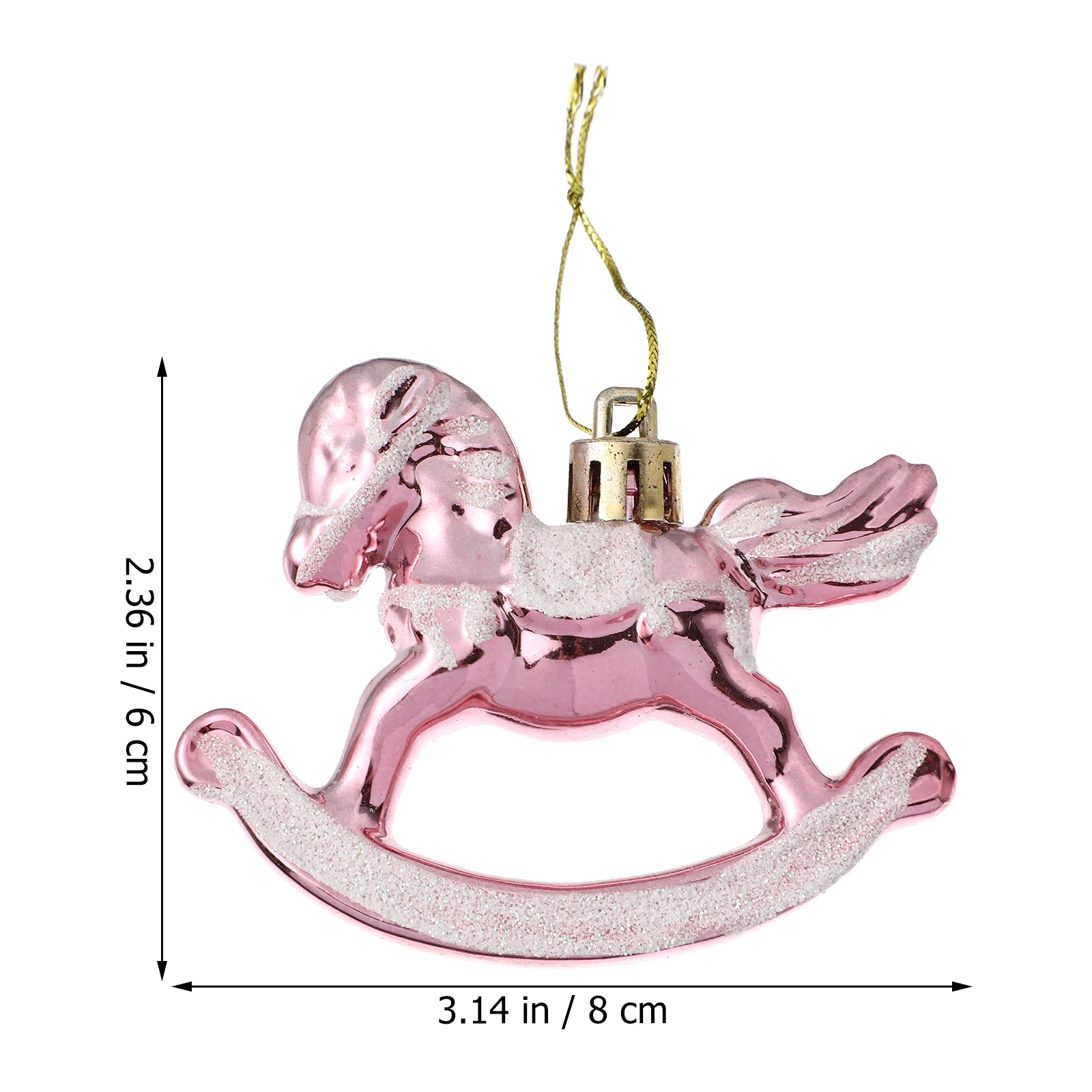 

6pcs Christmas Tree Decorations Horse Xmas Tree Hanging Ornaments Small Wooden Horse Pendant For Christmas Decoration Festival