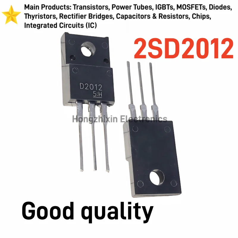 10PCS 2SD2012 TO-220F NPN Silicon Power Transistor D2012 60V 3A 25W Insulated Package Electronic Components In Stock