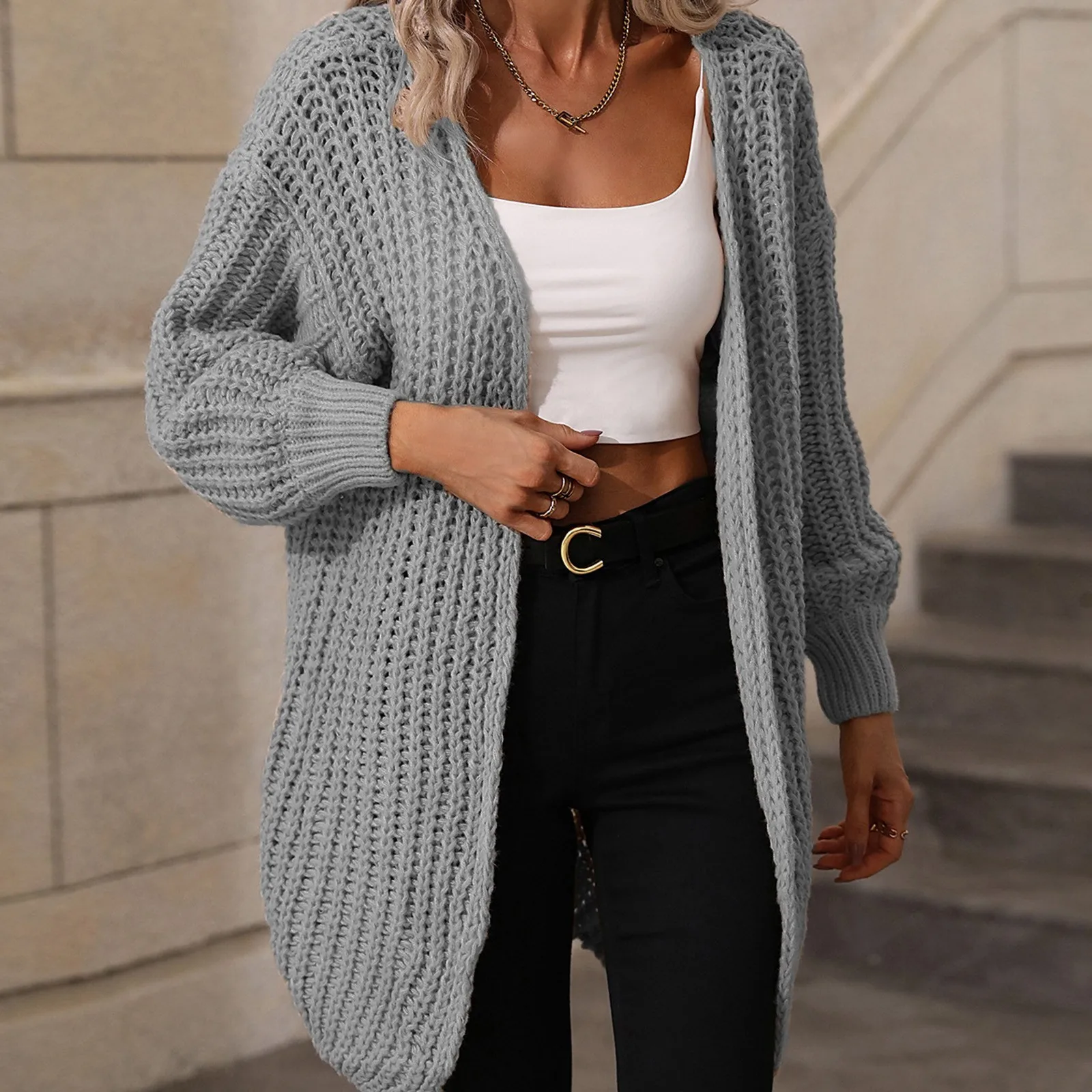 

Vintage Harajuku Long Sleeve Women Cardigan Sweater Casual Fashion Autumn Winter Streetwear Tops Coat Chic Knitted Sweater