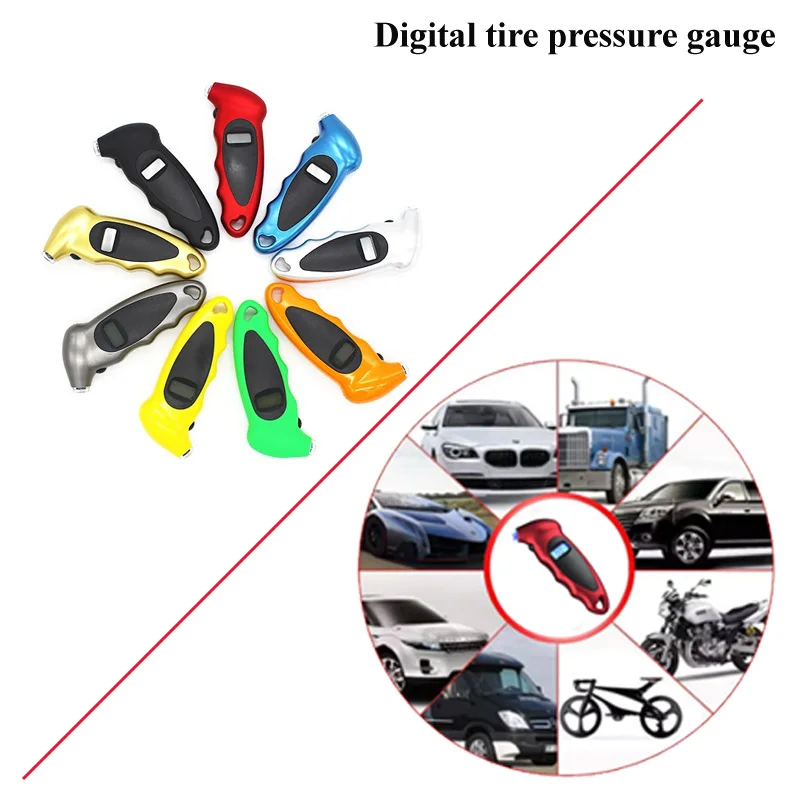 

New Digital Tire Pressure Gauge 0-150 PSI Backlight High-precision Car Barometers Tester Gauge Air Pressure Meter LCD Display