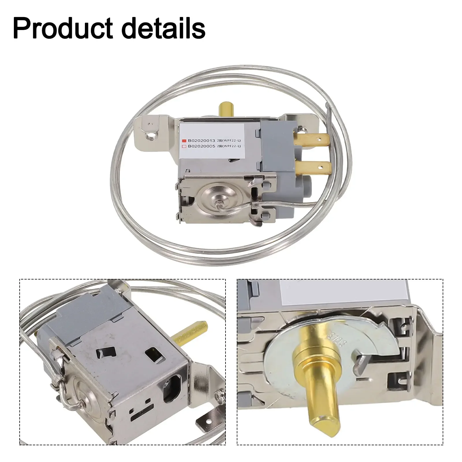 Mechanical Temperature Control Switch WPF22L 2Pin For Refrigerator Thermostat Compatible With Various Refrigerated Appliances