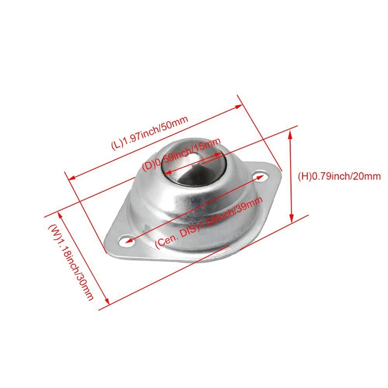 10Pcs 3CM Dia Carbon Steel CY-15A Ball Transfer Unit Ball Bearing Conveyor Roller Ball Transmission Tool