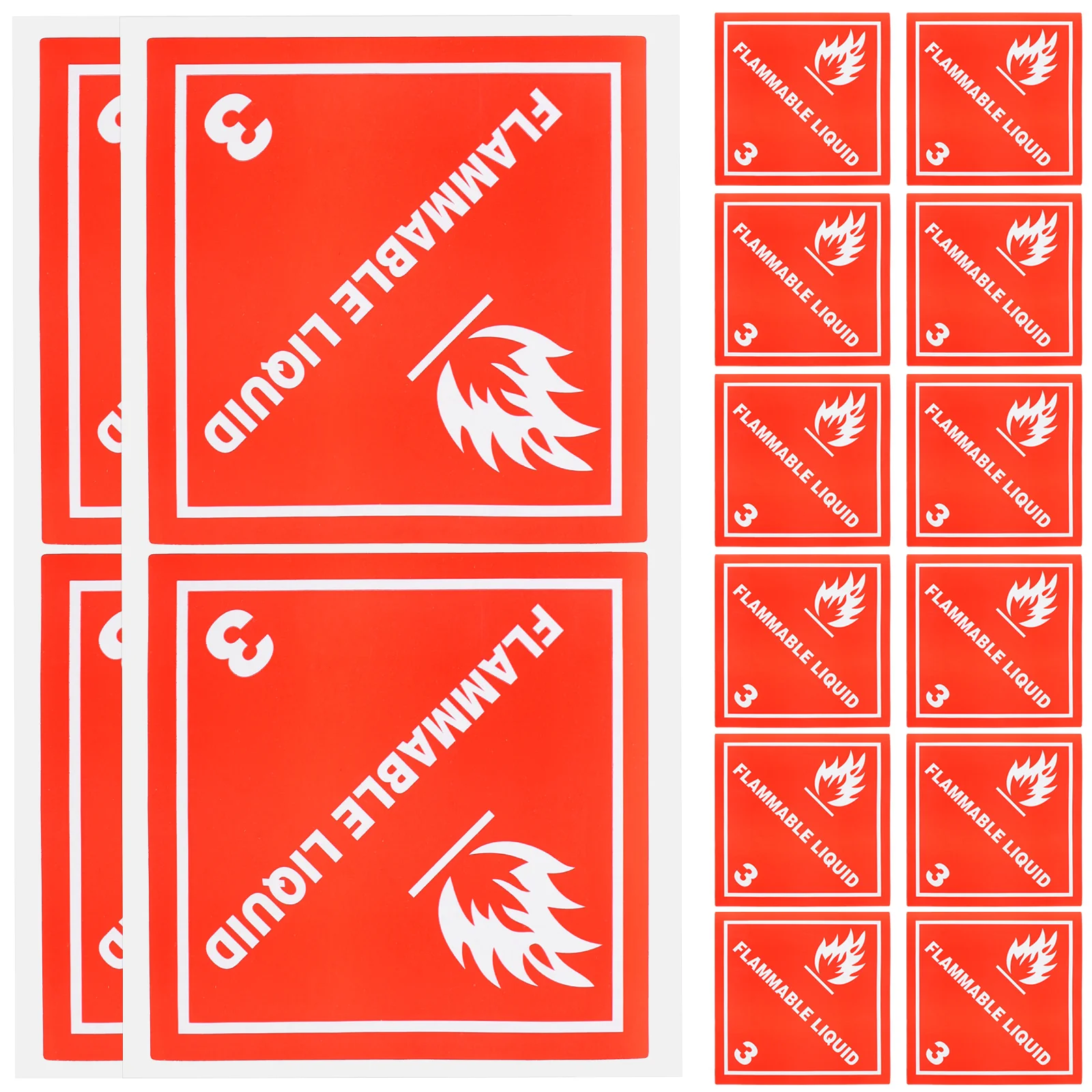 20 buah stiker simbol cair Label peringatan tanda peringatan stiker kuku