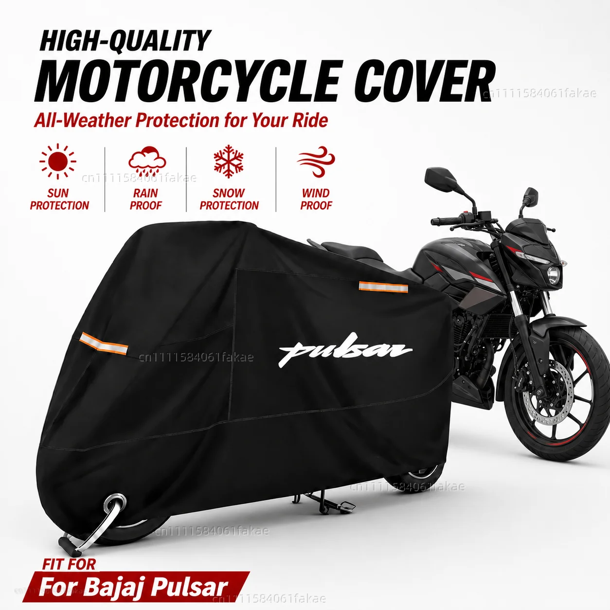 Cubierta impermeable para motocicleta, para exteriores, para todas las estaciones, a prueba de polvo, protección UV, cubierta para lluvia para Moto Scooter, para Bajaj Pulsar 200 NS/200 RS