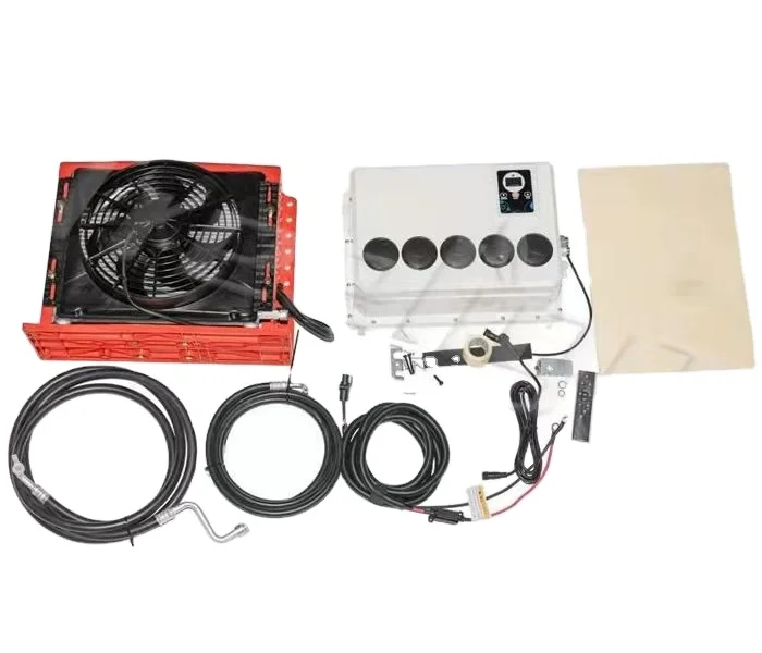 빠른 냉각 범용 24v 멀티 스플릿 에어컨 OEM 자동차 범용 에어컨 시스템 전체 세트 버스 트럭 자동차 전기 Hfc134a