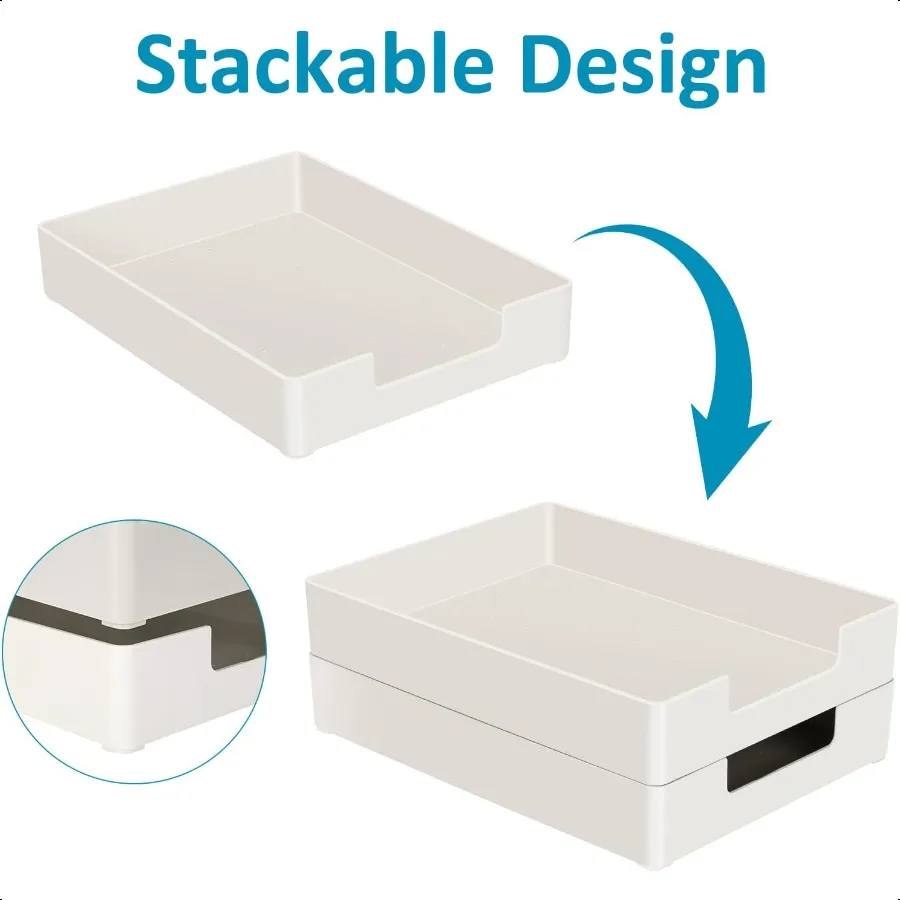 Поднос для писем, органайзер для бумажного лотка для стола, штабелируемый лоток для писем, держатель для бумаги, органайзер для файлов для офисных пирогов, школьный домашний стол A