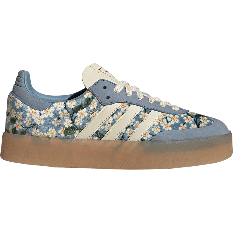 Adidas genuine clover women's floral printed thick soled fashionable board shoes JQ6046