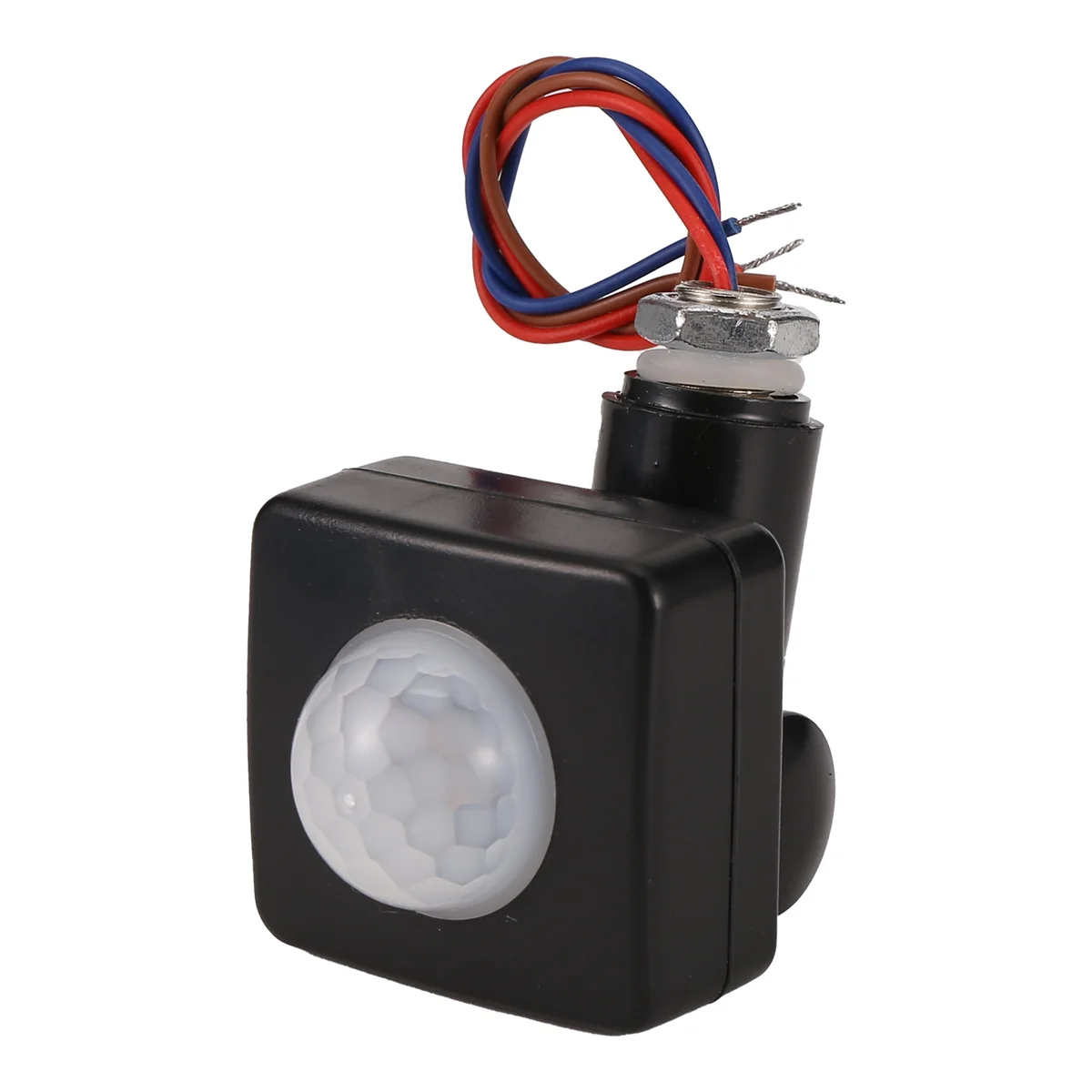 T85C 220V Mini Human Body Infrared Sensor Infrared Body Sensor Switch LED Flood Light PIR Motion Sensor Adjustable Black
