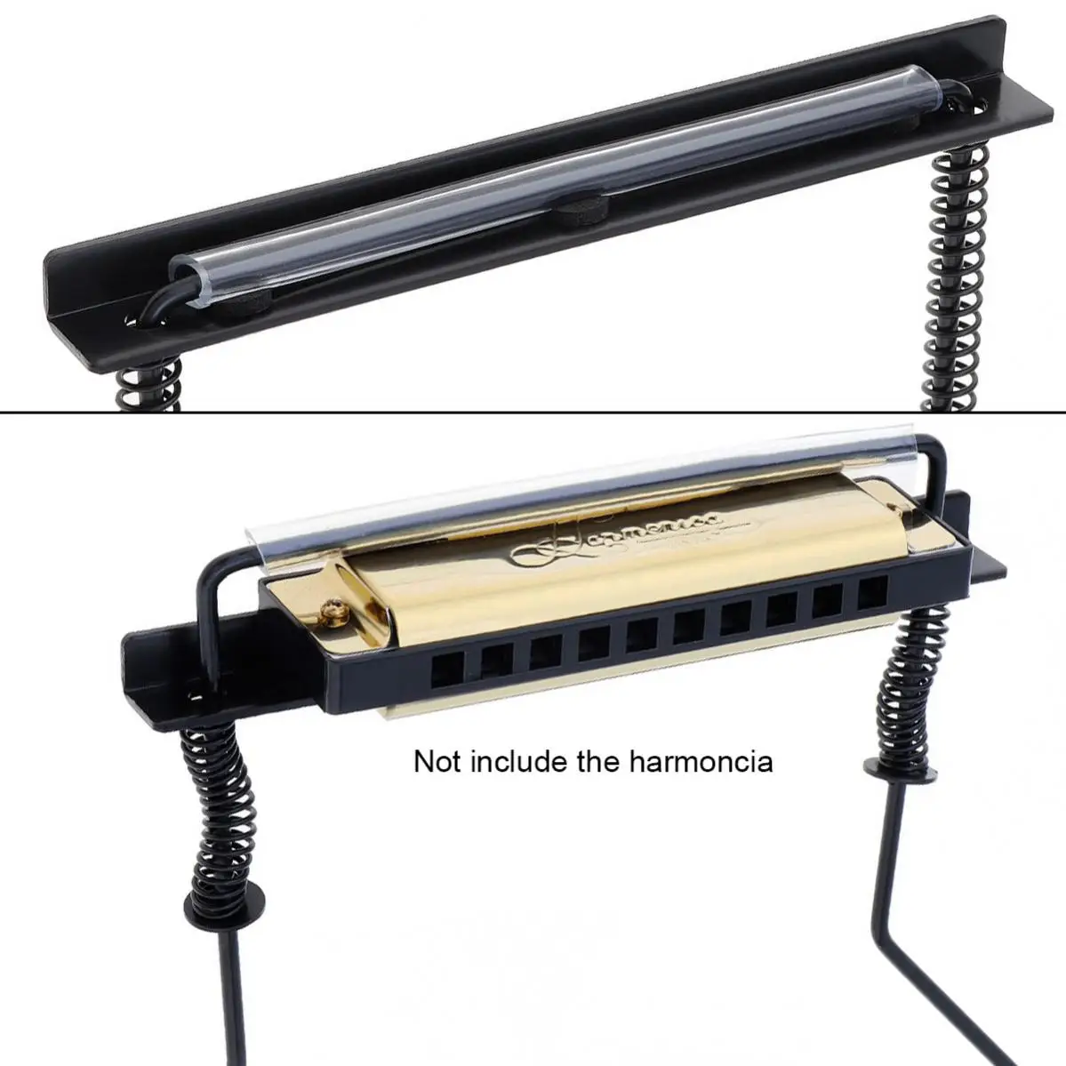 Universal 10 Holes Iron Harmonica Neck Holder Adjustable Mouth Organ Stand Harmonica Harp Rack images - 6