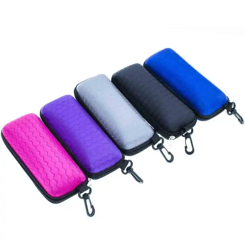 Eyewear Cases Cover Sunglasses Case Glasses Box With Lanyard Zipper Eyewear Cases Honeycomb Glasses Case Protector
