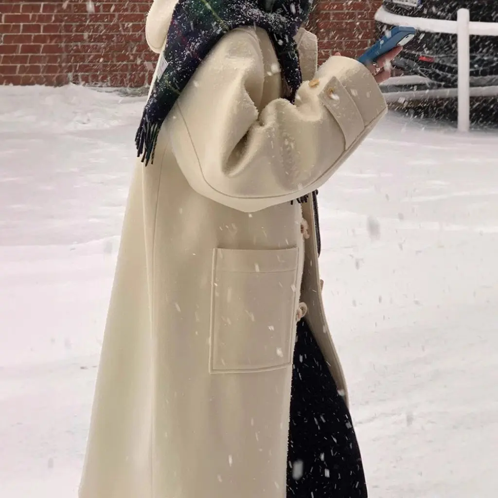 

Meina Korean Preppy Autumn Winter Woolen Outwear Big Sale Horn Button Style Dongdaemun Lero*E Women's Fashion Outerwear