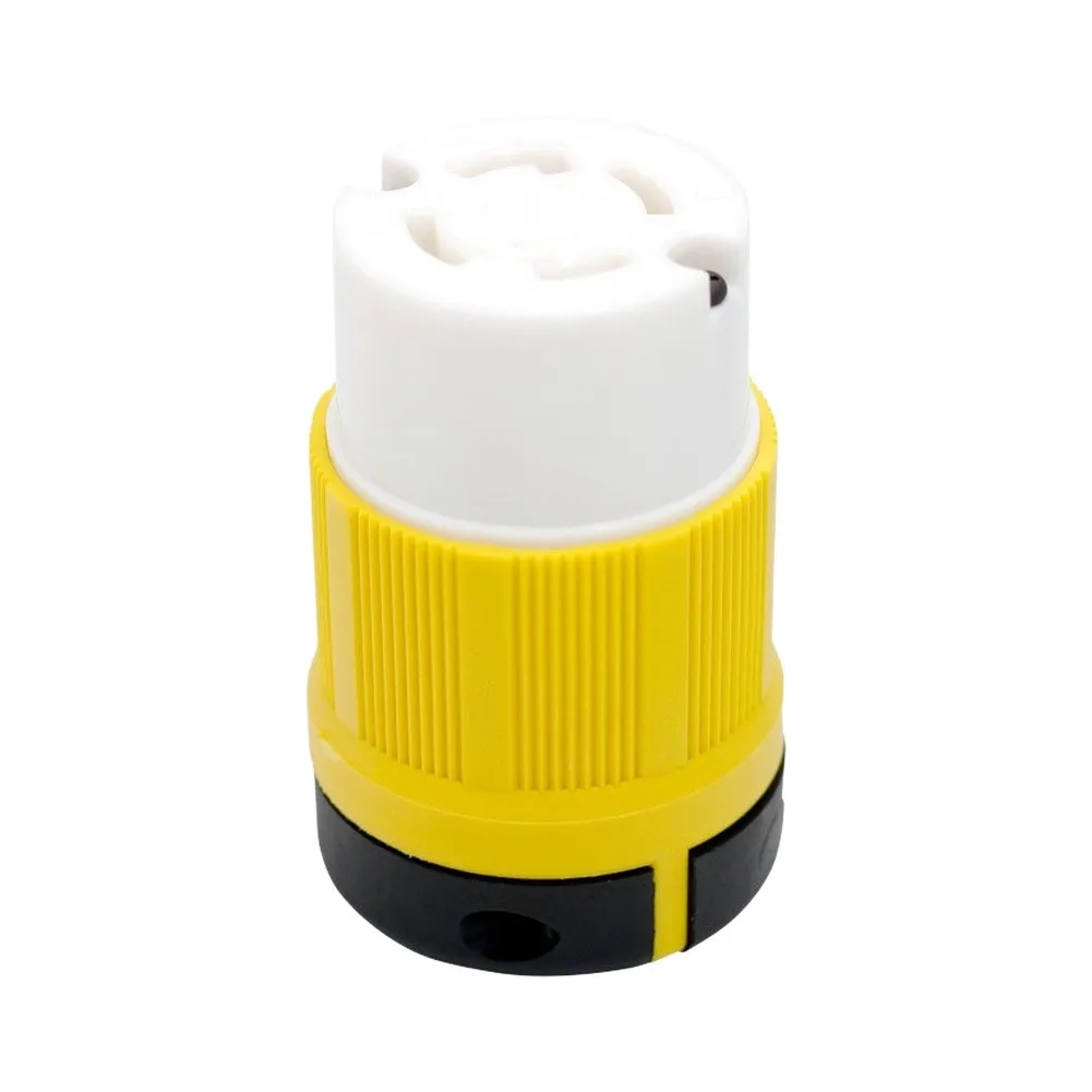Four-Core Anti-Drop Socket for Recreational Vehicle Power Connections Compliant with L14-30P and L14-30C Norms
