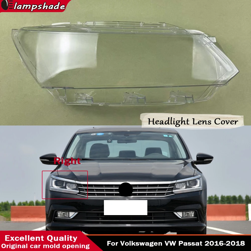 

For Volkswagen VW Passat 2016 2017 2018 Car Headlight Lampshade Cover Shell Glass Lens Automobiles Head Light Lamp Lens Kit