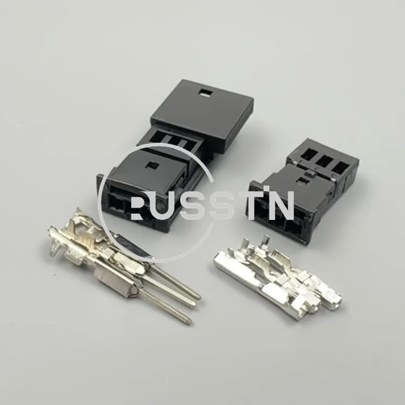 1 Set 3 Pin Auto Stereo Connector 1-968700-1 1355620-1 Car Speaker Treble Adapter Rain Sensor Socket AC Assembly For VW BMW - Image 2