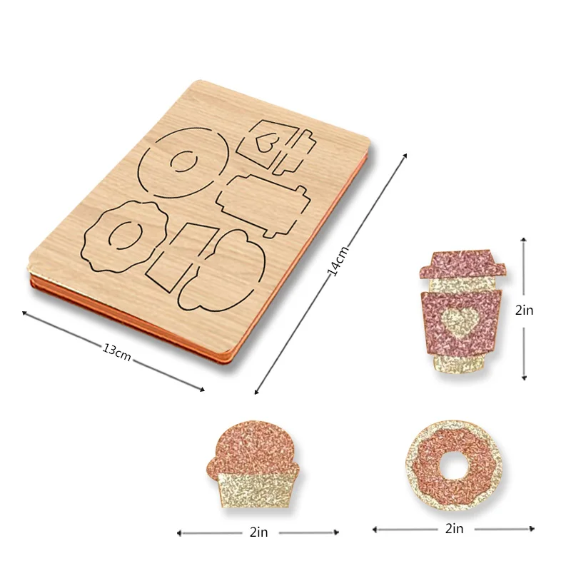 Xx103 2-inch Coffee Cup Donut Mold Wooden Cutting Dies Suitable For Most Cutting Machines