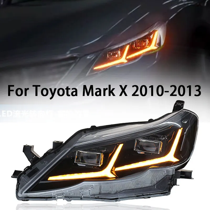 Car Styling for Toyota Mark X Headlights 2010-2012 Reiz LED Headlight LED DRL Animation Bi Xenon Head Lamp Auto Accessories