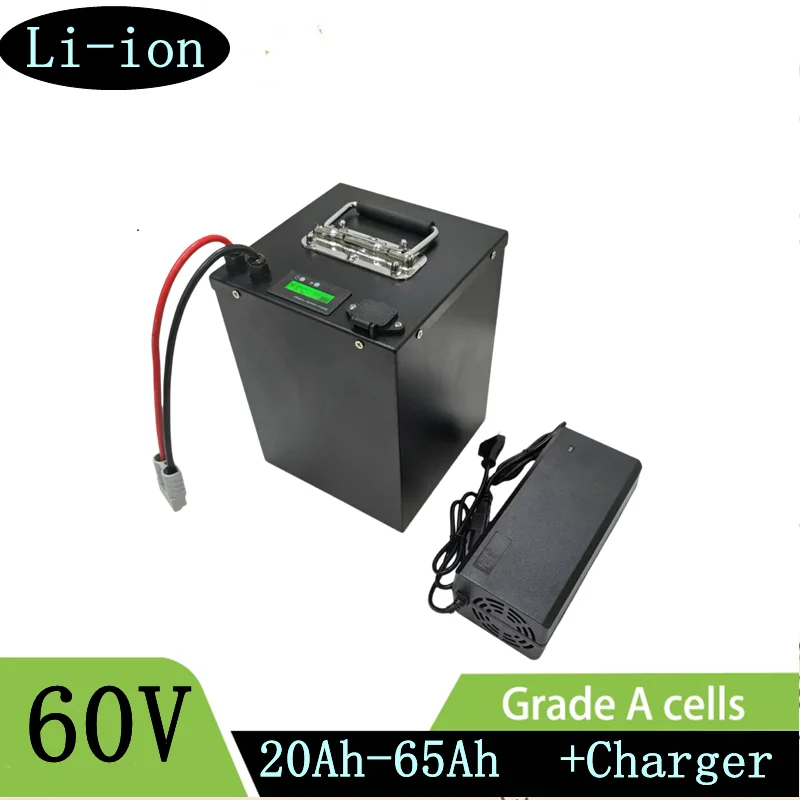 

60V 20Ah 35Ah 40Ah 50Ah 65Ah Lithium ion Rechargeable Battery for 3000W Electric Vehicle Two Wheeler Motorcycle Travel Carts