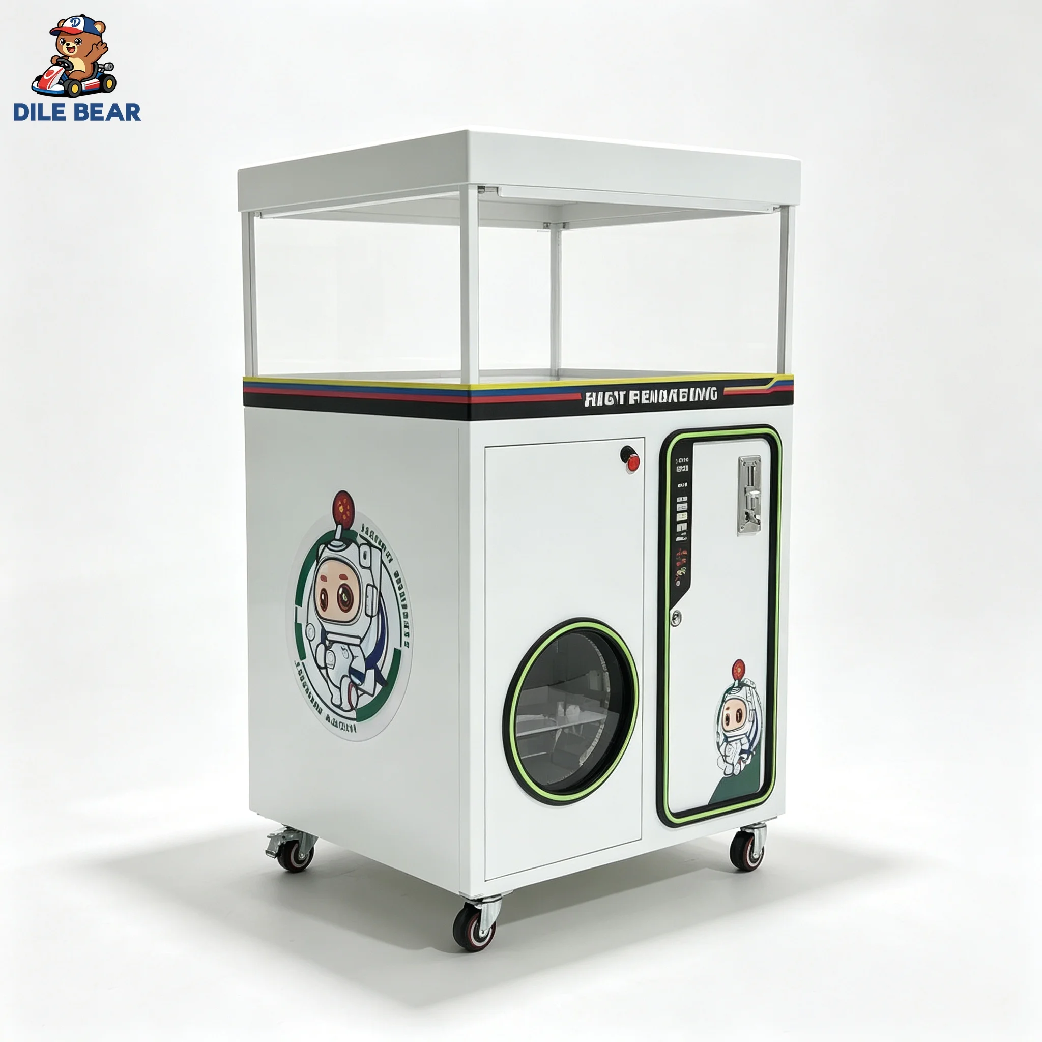 Low Cost Transport Collapsible Station Robot Theme LED Neon Coin Operated High ROI Commercial Portable Folding Claw Machine