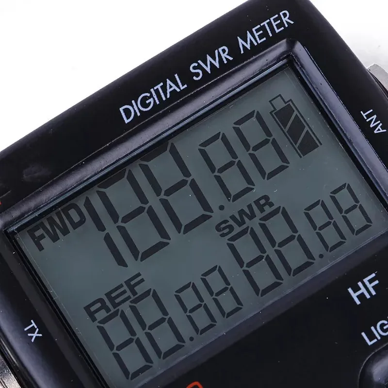 RS-70 Digital SWR Watt Meter Digital LED Backlight Shortwave Standing Wave Ratio Table HF 1.6-6.0 MHz 200W for Walkie Talkie