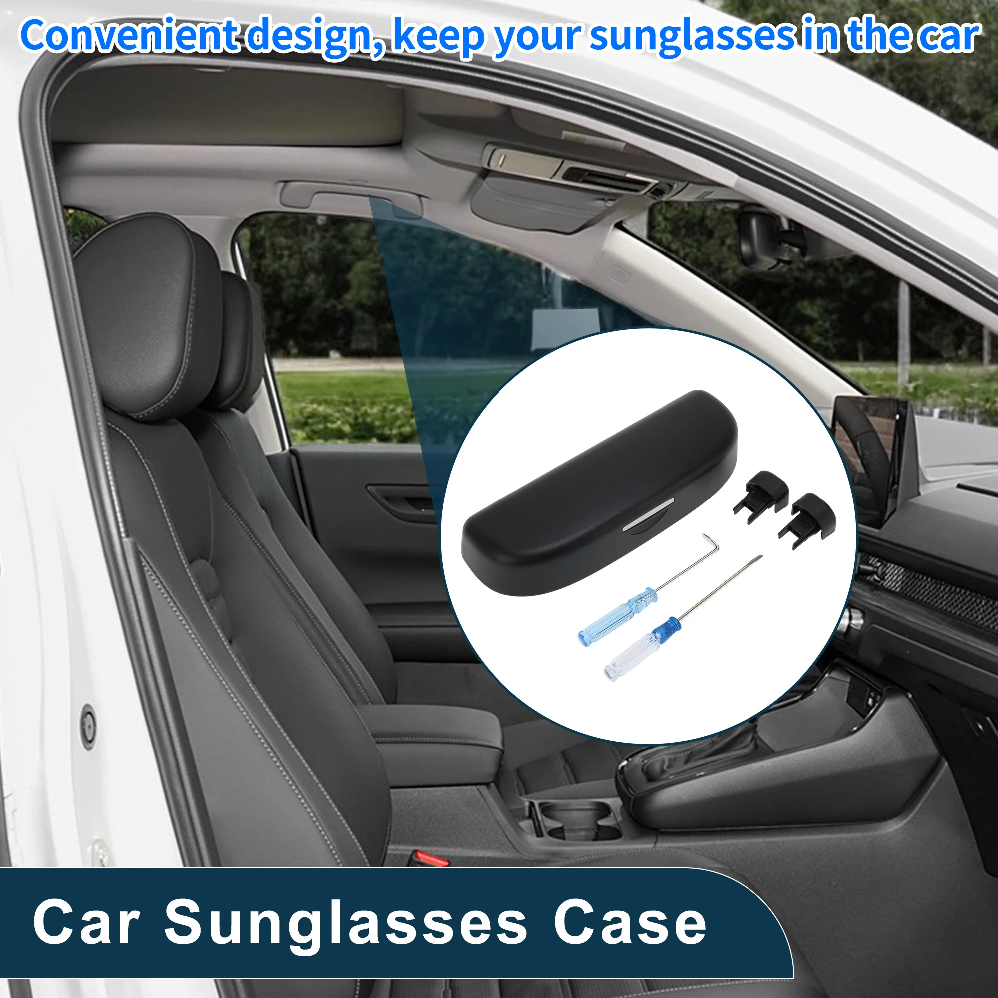 

UXCELL Car Sunglasses Case for Toyota C-HR 16-23 Eyeglasses Holder Storage Box 1 Set