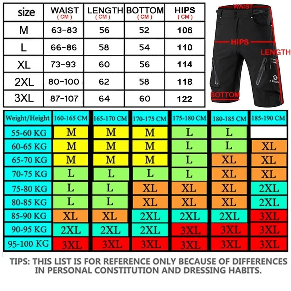 X-TIGER spodenki na rower górski wiele kieszeni oddychające luźne wyścigi MTB Motocross spodnie rowerowe Outdoor wodoodporne spodnie sportowe — zdjęcie 7