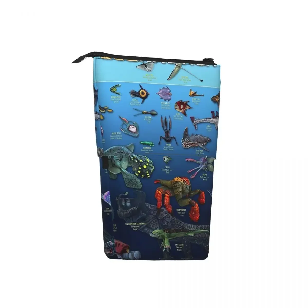 Cartoon Popular Funny Subnautica Below Zero Reversible Pencil Cases Pencil Pouch Storage  Pencil Bag for Students Gifts